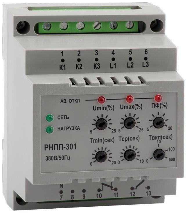 КЭАЗ 114063 Реле контроля напряжения и фаз OptiDin РНПП-301-У3