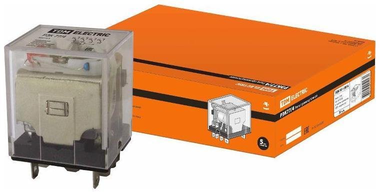 TDM electric SQ0701-0056 Реле РЭК77/4 с инд. 10А 12В DC [в упаковке 20, цена за 1 шт]