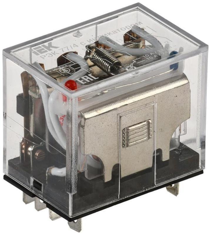 IEK RRP10-4-10-220A-LED Реле РЭК77/4(LY4) с индикацией 10А 230В АC