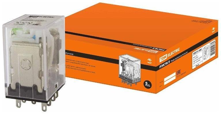 TDM electric SQ0701-0061 Реле РЭК78/3 с инд. 5А 12В DC [в упаковке 20, цена за 1 шт]