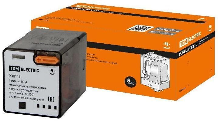 TDM electric SQ0701-0110 Реле РЭК11Ц/3 10А 230В AC (без разъема Р11Ц арт. SQ1503-0041) [в упаковке 10, цена за 1 шт]
