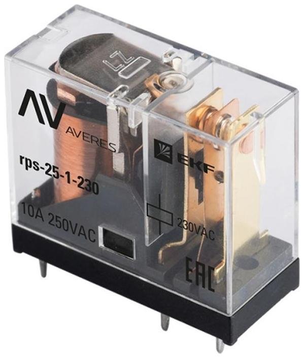EKF rps-25-1-230 Реле промежуточные РП slim 25/1 10A 230В AC AVERES