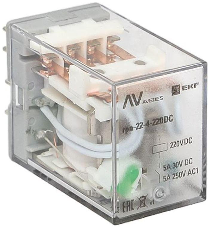 EKF rpa-22-4-220DC Реле промежуточное RPA 22/4 5A 220В DC|rpa-22-4-220DC| [в упаковке 20, цена за 1 шт]
