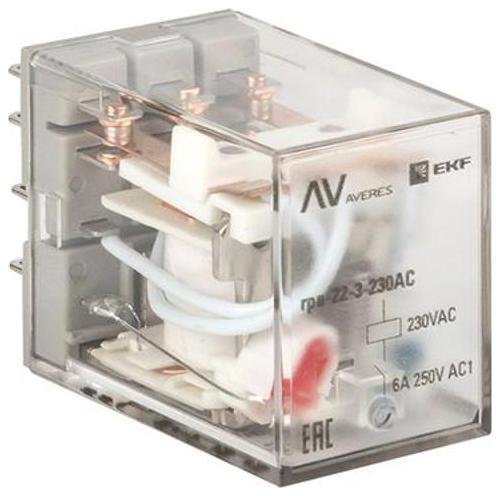 EKF rpa-22-3-230AC Реле промежуточное RPA 22/3 6A 230В AC AVERES [в упаковке 20, цена за 1 шт]