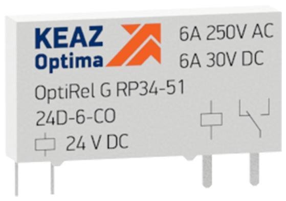 КЭАЗ 281143 Реле промежуточное OptiRel G RP34-51-24D-6-CO| [в упаковке 100, цена за 1 шт]