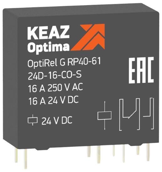 КЭАЗ 281036 Реле промежуточное OptiRel G RP40-61-24D-16-CO-S| [в упаковке 50, цена за 1 шт]