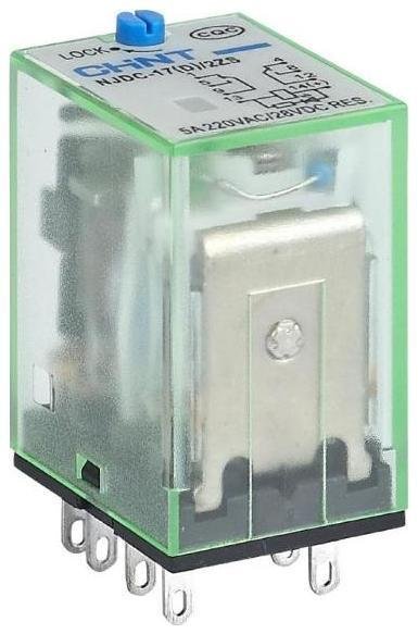 CHINT 651044 Реле промежуточное с кнопкой тестирования NJDC-17(D)/2Z 2 конт. с инд. LED 10А AC220В
