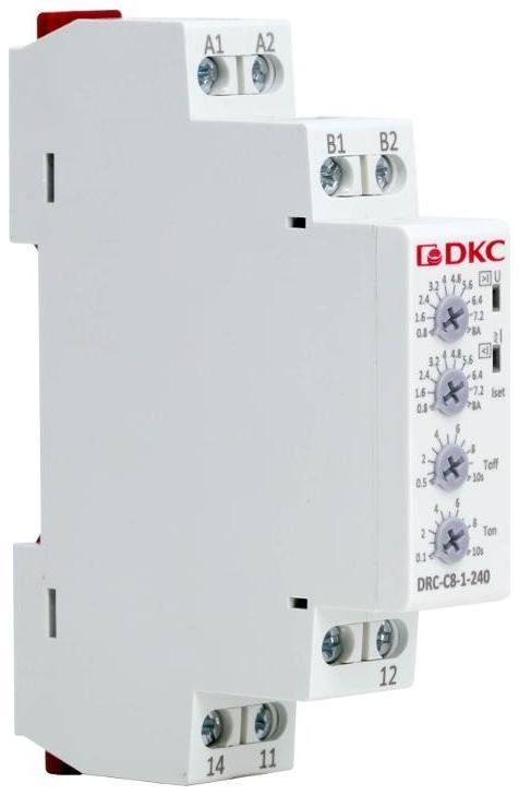 DKC DRC-C8-1-240 Реле контроля тока, тип DRC, 0.8-8А, конфигурация контакта 1CO, 24-240 AC/DC