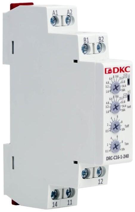 DKC DRC-C16-1-240 Реле контроля тока, тип DRC, 1.6-16А, конфигурация контакта 1CO, 24-240 AC/DC