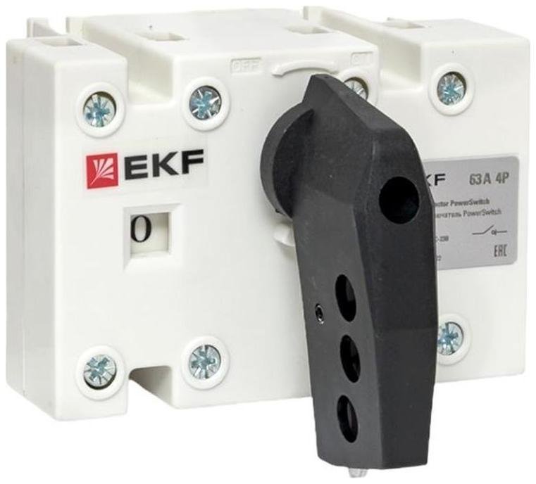 EKF psds-63-4 Рубильник-выключатель 63A 4P c рукояткой управления для прямой установки PowerSwitch