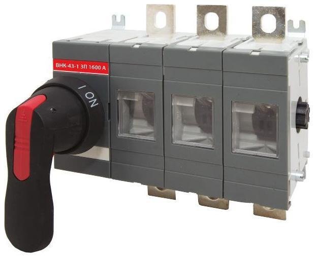 TDM electric SQ0744-0010 Рубильник ВНК-43-1 3П 1600А с установленной фронтальной ручкой управления