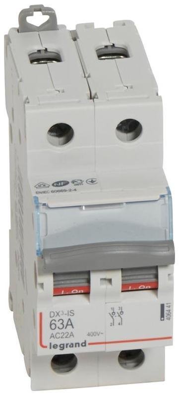 Legrand 406441 Выключатели-разъединители DX3-IS - 2П - 400 В" - 63 А - 2 модуля