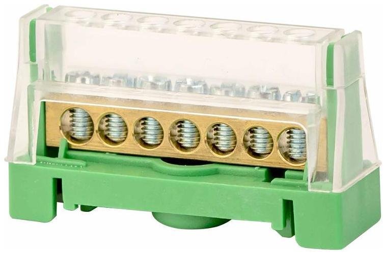 DKC T1615 Клеммная колодка соединительная 1р 15х5,3мм. цвет зелёный [в упаковке 10, цена за 1 шт]