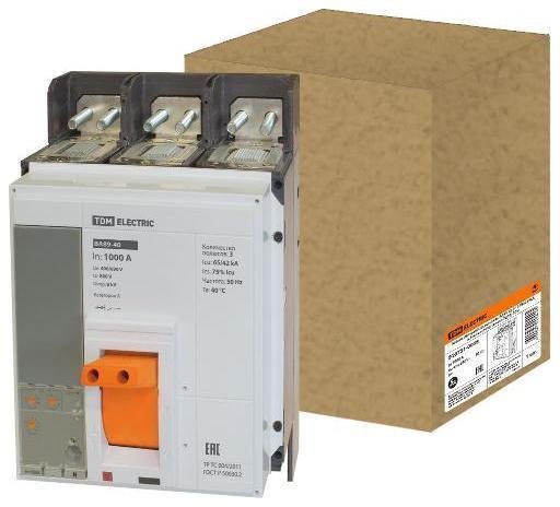 TDM electric SQ0751-0058 Автоматический выключатель ВА89-40 3Р 1000А 65кА (с блоком расцепителя РЦ10)