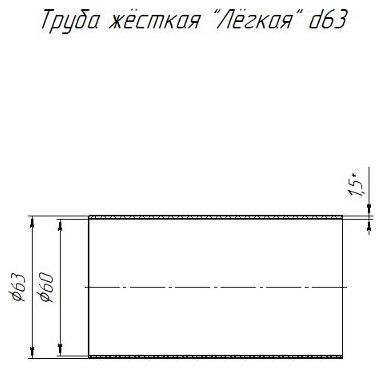 Промрукав PR05.0020 Труба жесткая ПВХ белая 3-х метровая д63 (15 м/уп) [в упаковке 15, цена за 1 м]