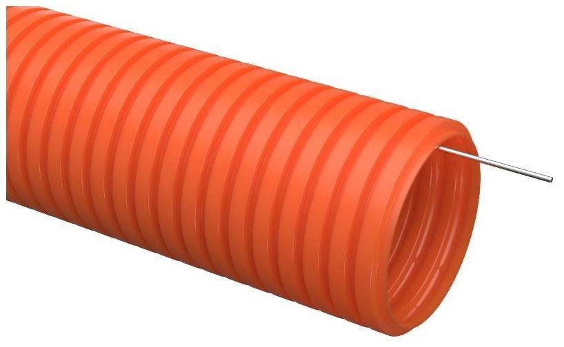 IEK CTG21-16-K09-100 Труба гибкая гофрированная ПНД 16мм с протяжкой тяжёлая (100м) оранжевый [в упаковке 100, цена за 1 м]