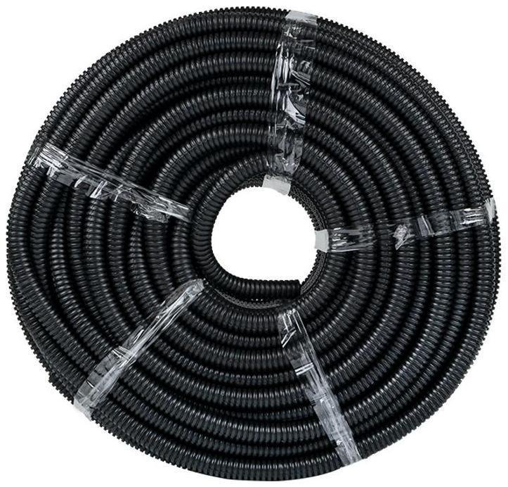 EKF tpnd-25-25m Труба гофр. ПНД Plast с зондом d25мм (25м.) черная PROxima [в упаковке 25, цена за 1 м]