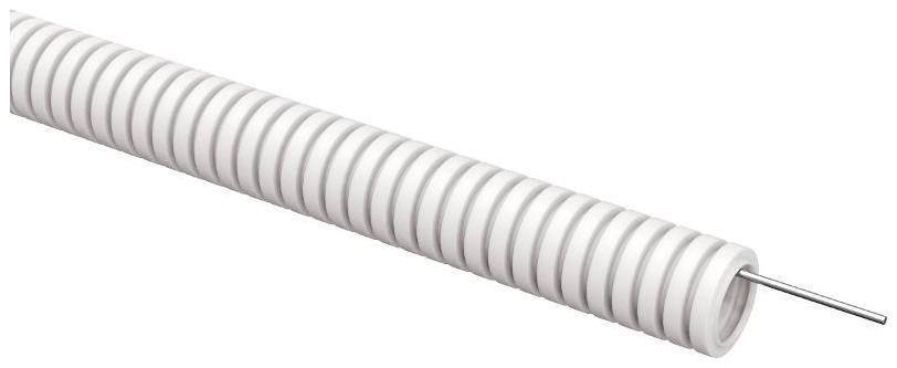 IEK ET-TG21-121-020-100-K01 ELASTA Труба гофрированная ПВХ d=20мм с зондом белая (100м) [в упаковке 100, цена за 1 м]
