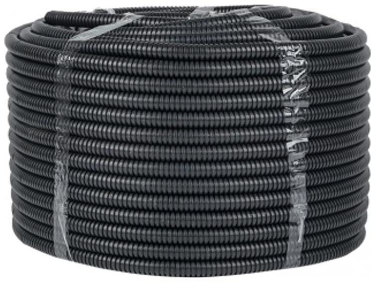 EKF tpnd-25-50m Труба гофр. ПНД Plast с зондом d25мм (50м.) черная PROxima [в упаковке 50, цена за 1 м]