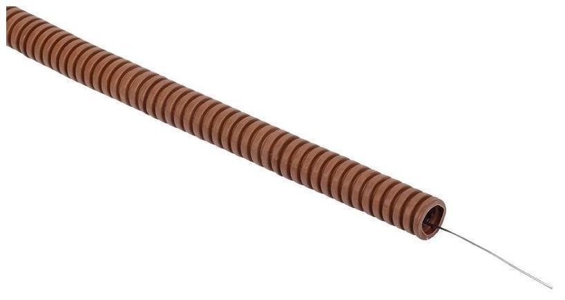 IEK ET-TG21-121-020-025-K24 ELASTA Труба гофр. ПВХ d=20мм с зондом дуб (25м) [в упаковке 25, цена за 1 м]