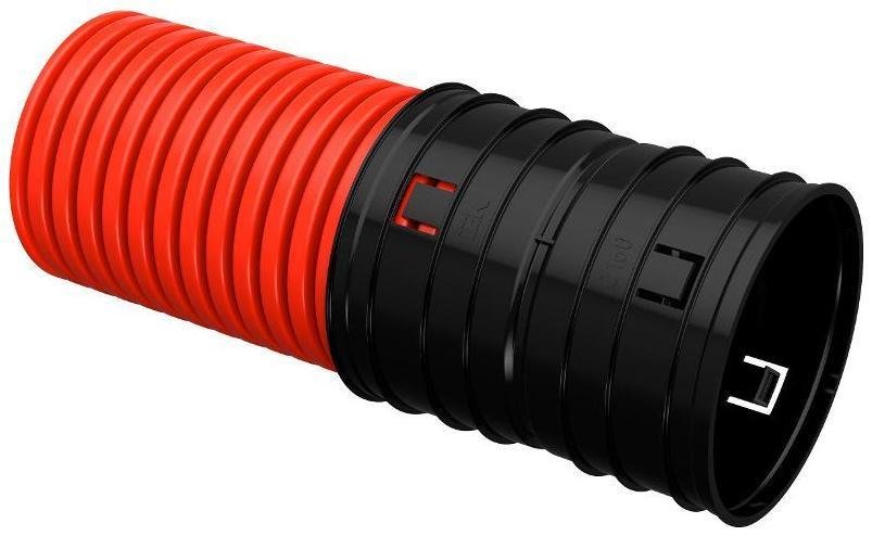 IEK CTG12-160-K04-006-R Труба гофр. двустенная ПНД d=160мм красная жесткая (6м) [в упаковке 12, цена за 1 м]