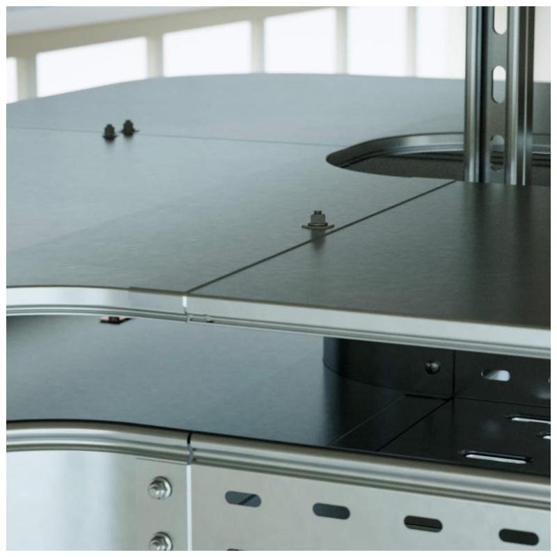 DKC 3552615ZL Крышка на лоток с заземлением осн. 400 L 3000 толщ. 1.5мм цинк-ламельная [в упаковке 6, цена за 1 м]