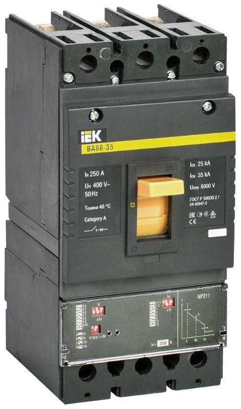 IEK SVA31-3-0250 Выключатель автоматический 3п 250А 35кА ВА 88-35 электр. расцеп. MP 211 KARAT