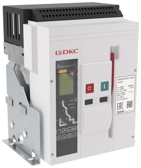 DKC AGS10N-S3FH-5-222K Воздушный авт. выкл. YON AGS10N 3Р 1000 А 65 кА, размер S, расцепитель 3M, фиксированный, упр. 220 В AC, гор. подкл