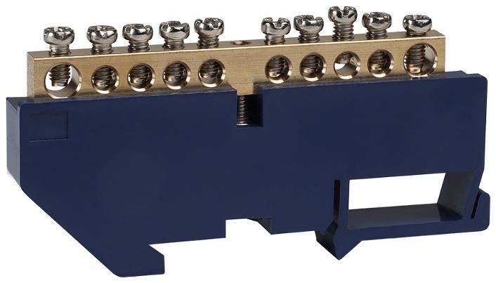 КЭАЗ 277880 Шина нулевая с изолятором OptiKit BB-D-N-DIN-8-8х12 синий [в упаковке 20, цена за 1 шт]