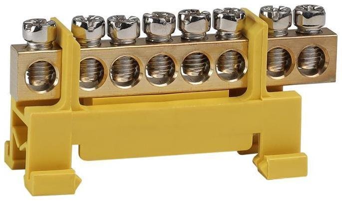 КЭАЗ 277836 Шина нулевая тип Стойка OptiKit BB-S-PE-DIN-8-6х9 желтый [в упаковке 10, цена за 1 шт]