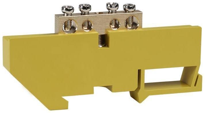 КЭАЗ 277853 Шина нулевая с изолятором OptiKit BB-D-PE-DIN-4-6х9 желтый [в упаковке 20, цена за 1 шт]