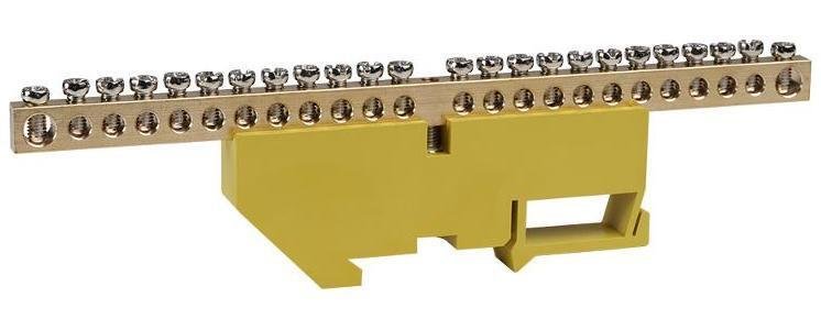 КЭАЗ 277851 Шина нулевая с изолятором OptiKit BB-D-PE-DIN-24-6х9 желтый [в упаковке 20, цена за 1 шт]