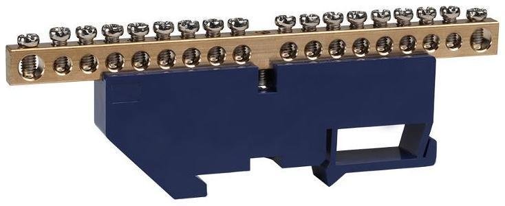 КЭАЗ 277846 Шина нулевая с изолятором OptiKit BB-D-N-DIN-18-6х9 синий [в упаковке 20, цена за 1 шт]