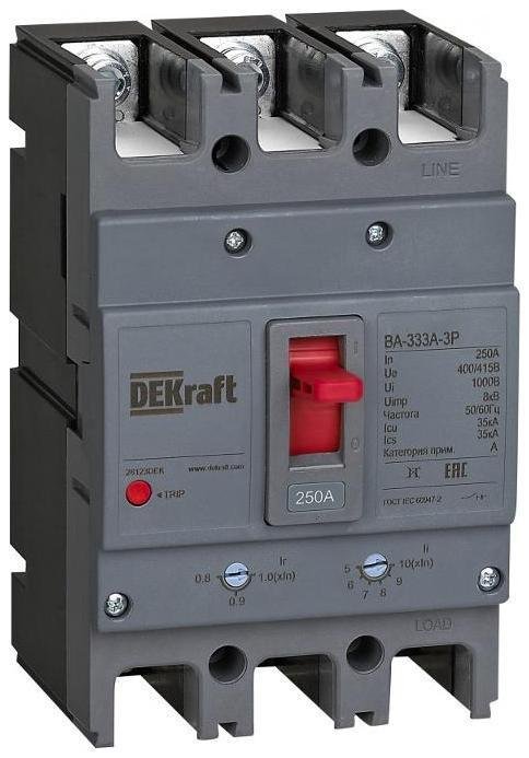 DEKraft 28123DEK Силовой авт. выкл. 3P 250A 35кА ВА-333А
