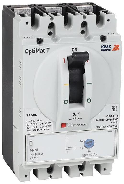 КЭАЗ 355835 Выключатель автоматический для защиты двигателя OptiMat T125L M-M 50A 3P