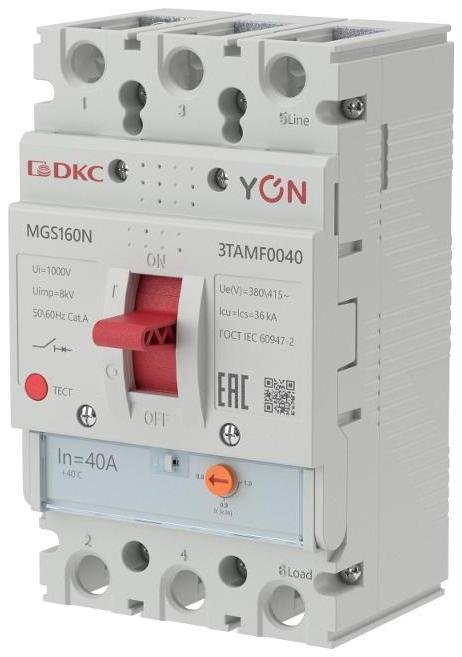 DKC MGS160N-3TAMF0040 Авт. выкл.YON MGS1603P 32-40A36kA