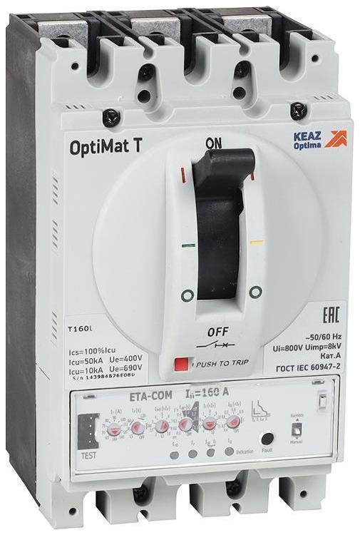 КЭАЗ 355902 Выключатель автоматический OptiMat T160L ETA-COM 160A 4P