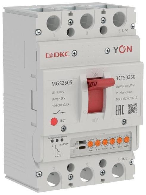 DKC MGS250S-3ETS0250 Авт. выкл. YON MGS250S 3P 100-250A 50kA с электронным расцепителем ETS