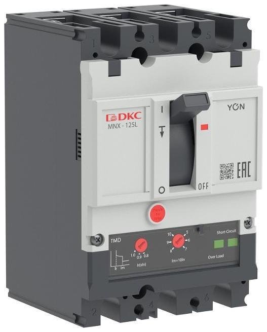 DKC MNX125L3PTMD0125 Авт. выкл. YON pro MNX125L 3P 125A 70kA при AC415V расц. TMD