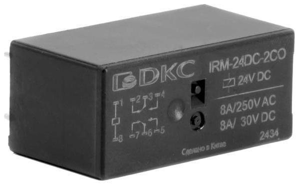 DKC IRM-230AC-2CO Реле миниатюрное низкопрофильное, 2CO, ком. ток 8А, AgSnO2, напряжение 230V AC [в упаковке 10, цена за 1 шт]