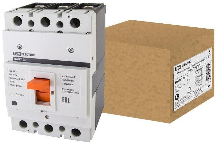 TDM electric SQ0751-0017 Автоматический выключатель ВА87-37 3Р 200А 35кА