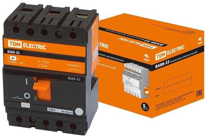 TDM electric SQ0707-0010 Авт. выкл. ВА88-33 3Р 80А 35кА