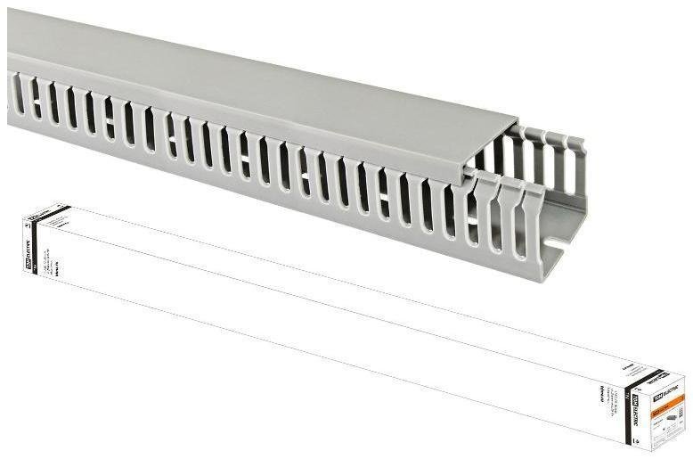 TDM electric SQ0410-0015 Кабель-канал перфорированный 50х50 перфорация 4/6мм (24 м) [в упаковке 24, цена за 1 м]