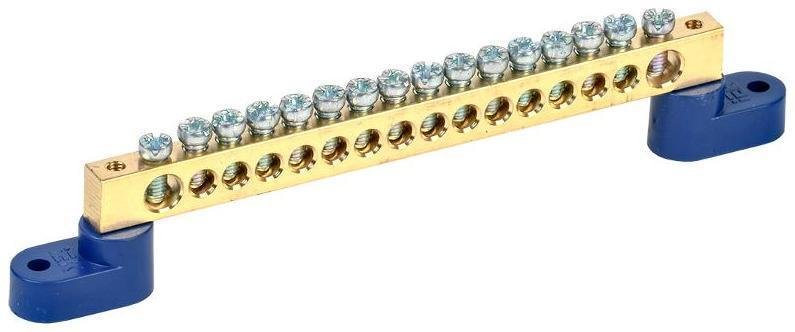 IEK YNN10-812-16C2-K07 Шина N "ноль" на двух угловых изоляторах ШНИ-8х12-16-У2-С [в упаковке 10, цена за 1 шт]