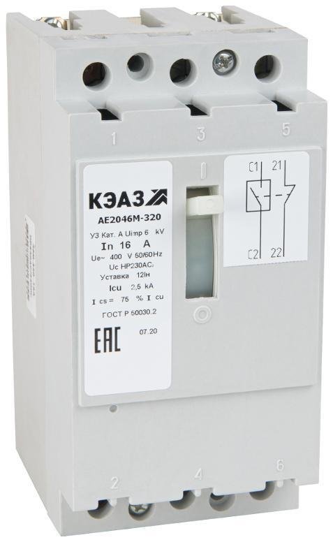 КЭАЗ 104565 Выключатель автоматический АЕ2043М-100-12,5А-12Iн-400AC-У3