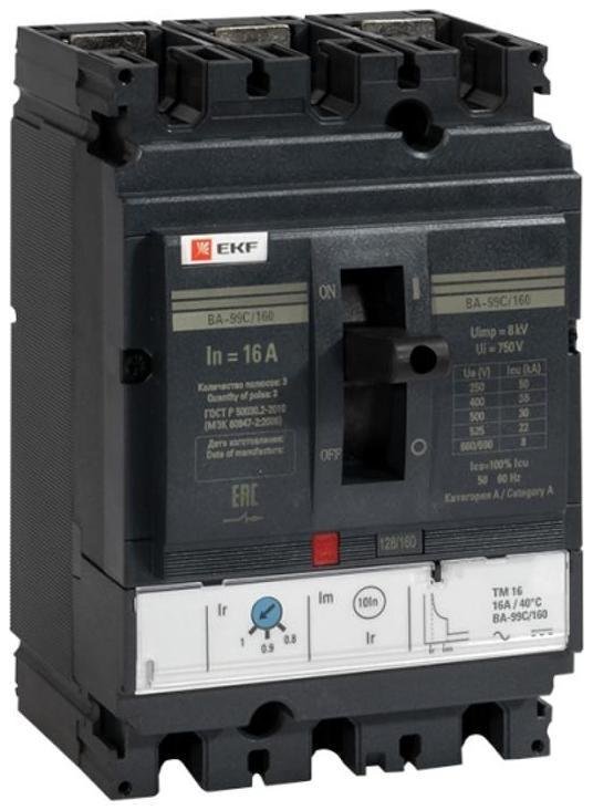 EKF mccb99C-160-16 Выключатель автоматический ВА-99C (Compact NS) 160/16А 3P 36кА EKF