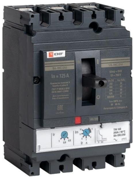 EKF mccb99C-250-125 Выключатель автоматический ВА-99C 250/125А 3P 45кА PROxima
