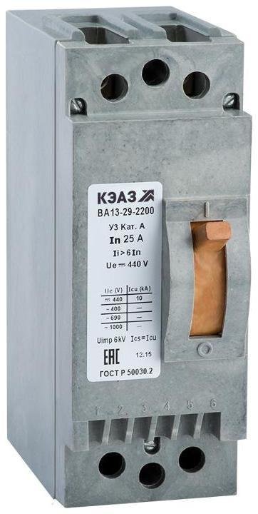 КЭАЗ 107804 Выключатель автоматический ВА13-29-2311-2А-12Iн-690AC-У3