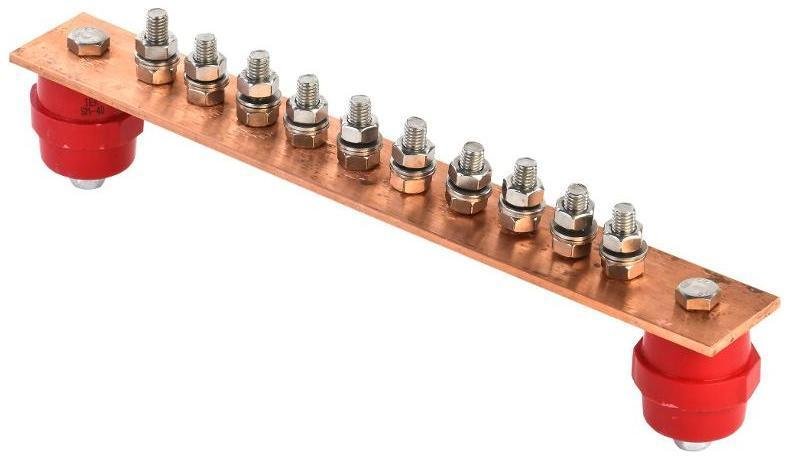 IEK ZGB10-50-010-300 Шина заземляющая главная 300х40х4мм на 10 подкл. медь