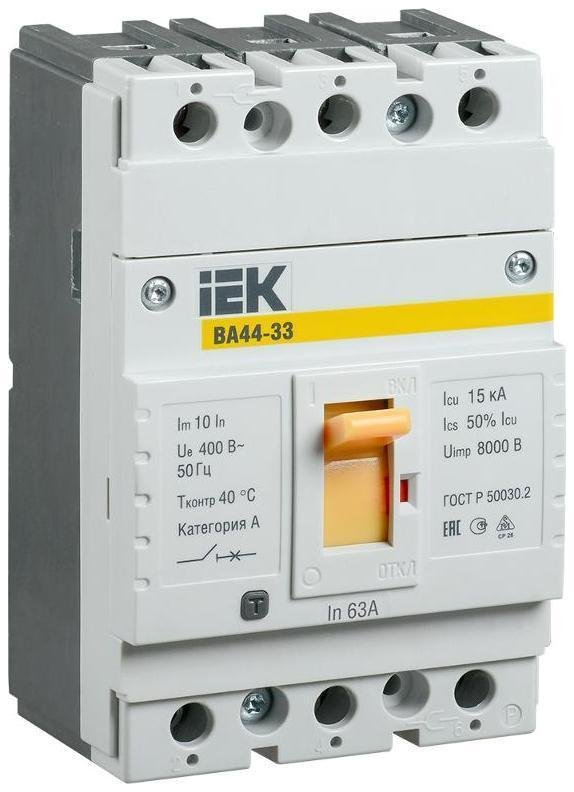 IEK SVA4410-3-0063 Авт. выкл. ВА44 33 3Р 63А 15кА